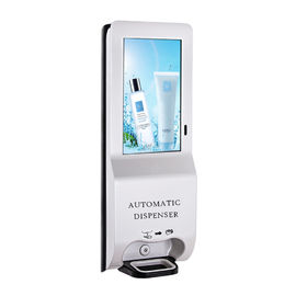 ऑटो फोमिंग मशीन 21.5 इंच हैंड सेनिटाइजर विज्ञापन कियोस्क, 1080 पी हैंड सेनिटाइजर डिस्पेंसर विज्ञापन